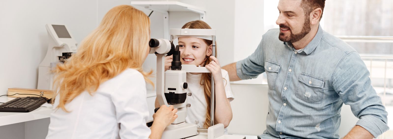 girl getting an eye exam