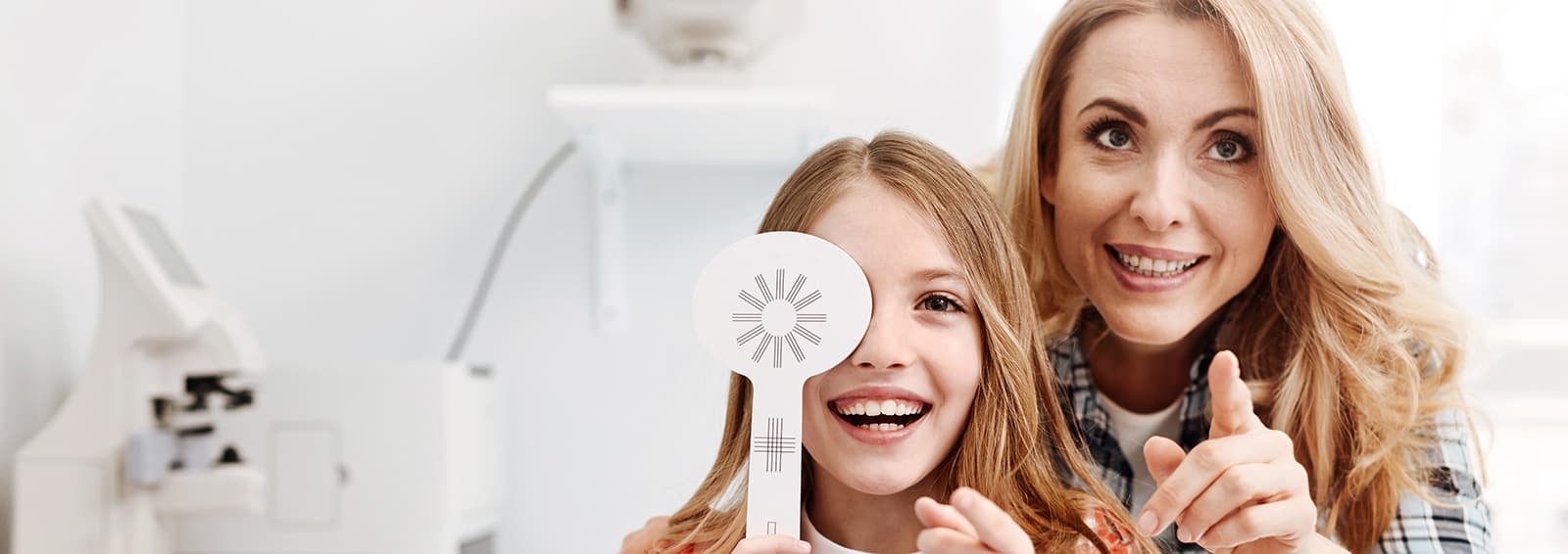 mother and daughter at doctor's office